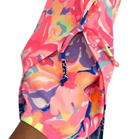 Lilly Pulitzer Womens Floral Donna Shift Romper Skort Dress Multi-Color Size 00 - Picture 8 of 13